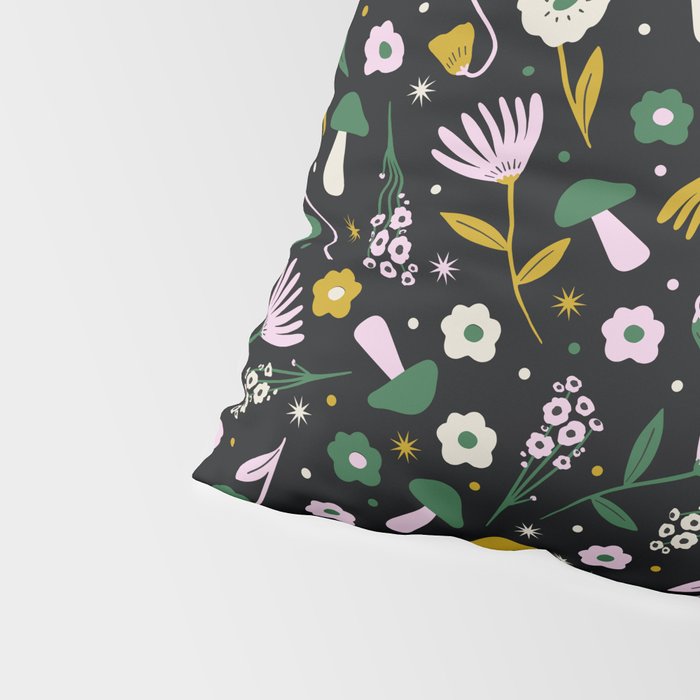 Magic Mushroom Forest Pattern Pillow Sham Gallery Image 4