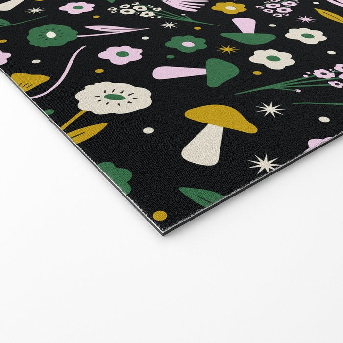 Magic Mushroom Forest Pattern Welcome Mat Gallery Image 2