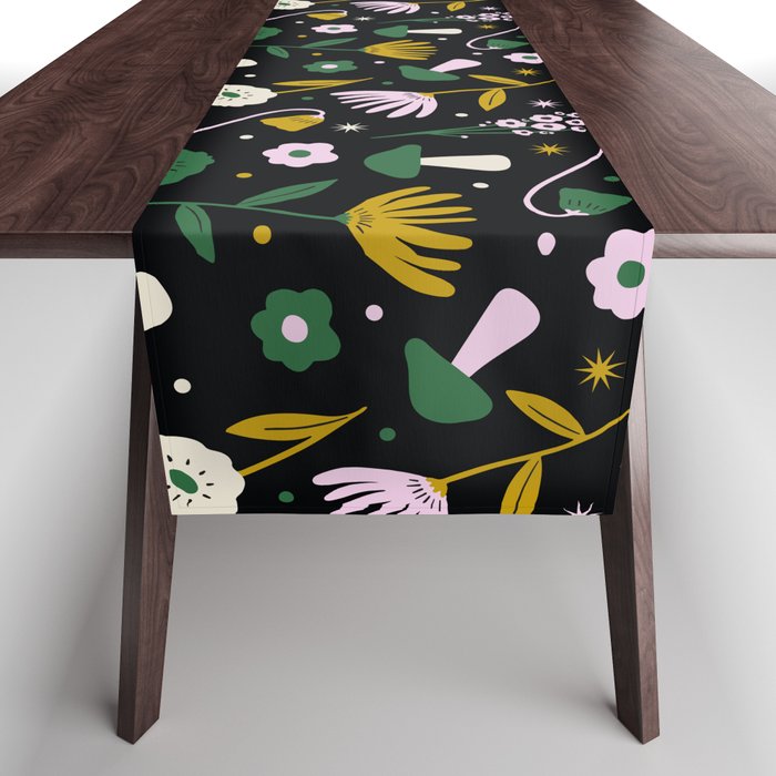 Magic Mushroom Forest Pattern Table Runner Gallery Image 1