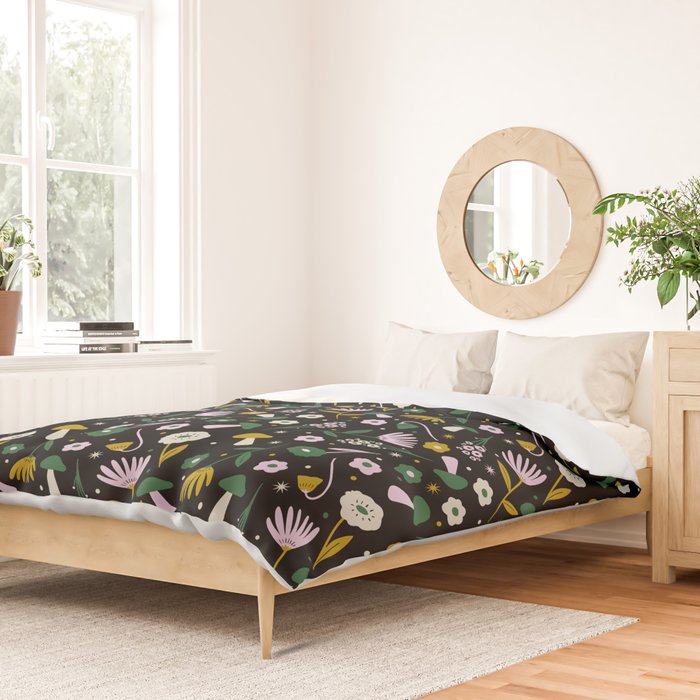 Magic Mushroom Forest Pattern Duvet Cover Gallery Image 2