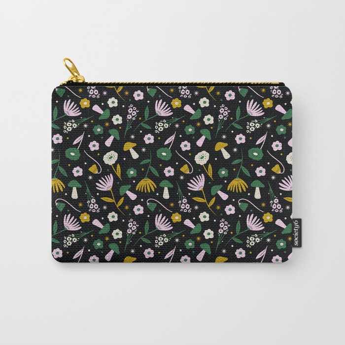 Magic Mushroom Forest Pattern Carry All Pouch Gallery Image 1