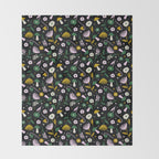 Magic Mushroom Forest Pattern Throw Blanket Gallery Image 2