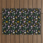 Magic Mushroom Forest Pattern Outdoor Rug Gallery Image 1