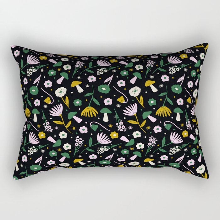 Magic Mushroom Forest Pattern Rectangular Pillow Gallery Image 2