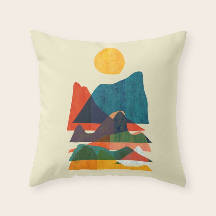 Everything is beautiful under the sun Throw Pillow Gallery Image 1