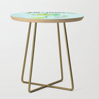 Gin and Tonic Retro Cocktail - Aqua blue green Side Table Gallery Image 1
