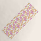 Wild Mountain Roses - sunset pink and orange  Yoga Mat Gallery Image 1
