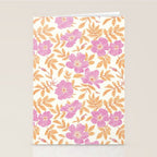 Wild Mountain Roses - sunset pink and orange  Stationery Card Gallery Image 2