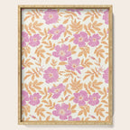 Wild Mountain Roses - sunset pink and orange  Serving Tray Gallery Image 1