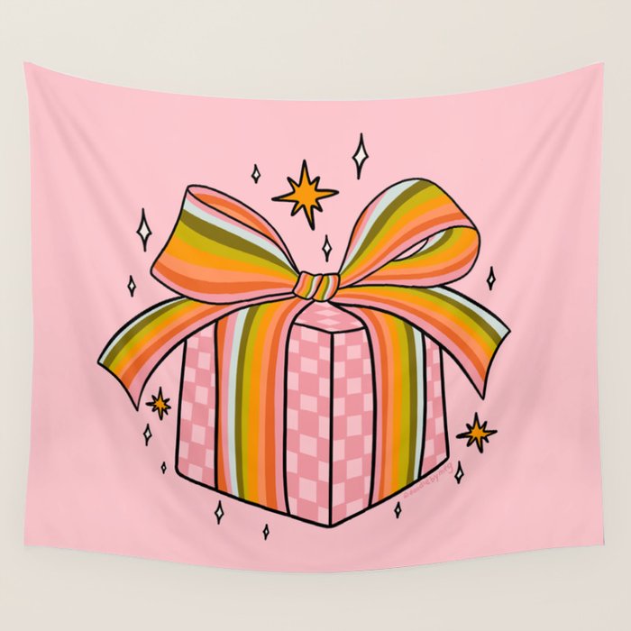 Rainbow Present Wall Tapestry Gallery Image 4