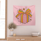 Rainbow Present Wall Tapestry Gallery Image 2
