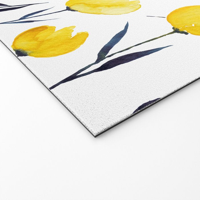 Yellow Tulips | Watercolour Pattern Welcome Mat Gallery Image 2