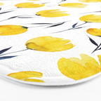 Yellow Tulips | Watercolour Pattern Bath Mat Gallery Image 3