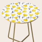 Yellow Tulips | Watercolour Pattern Side Table Gallery Image 2