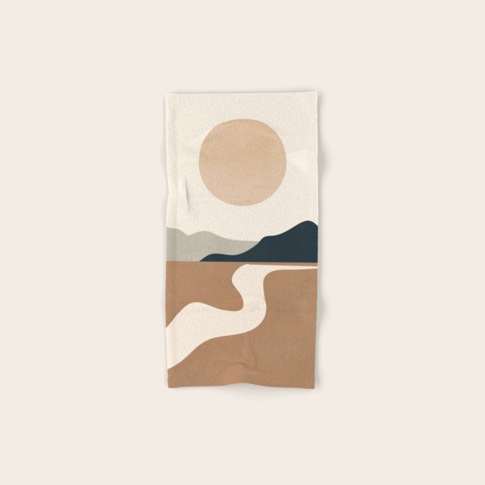 Minimal Abstract Art Landscape 8 Bath Towel Gallery Image 1