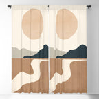 Minimal Abstract Art Landscape 8 Window Curtain Gallery Image 5