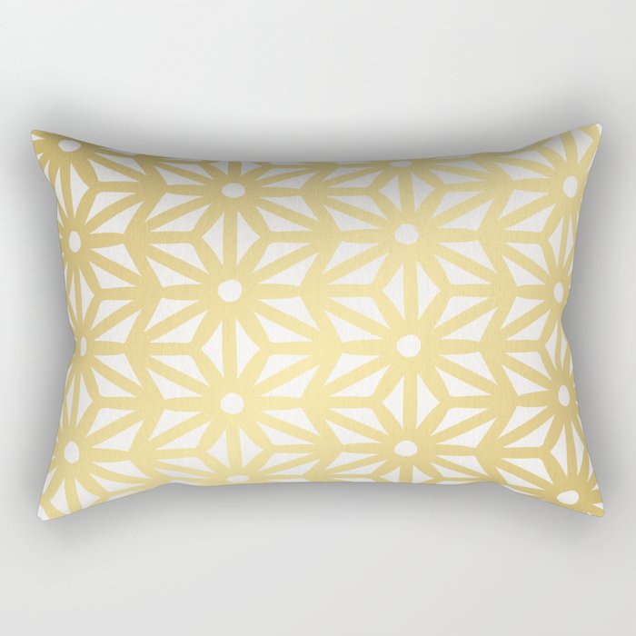 Asanoha Pattern - Gold Rectangular Pillow Gallery Image 2