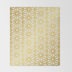 Asanoha Pattern - Gold Throw Blanket Gallery Image 2