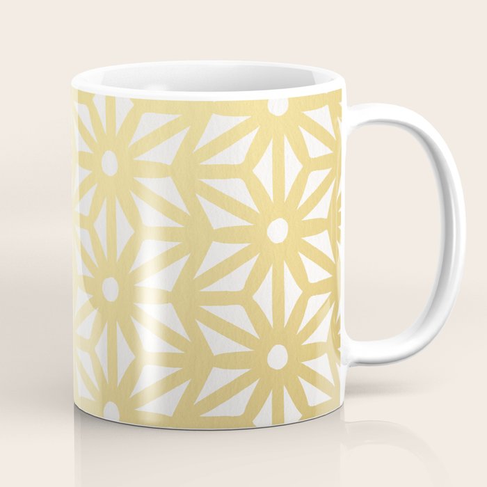 Asanoha Pattern - Gold Coffee Mug Gallery Image 1