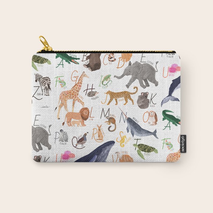 Animal Alphabet Carry All Pouch Gallery Image 1
