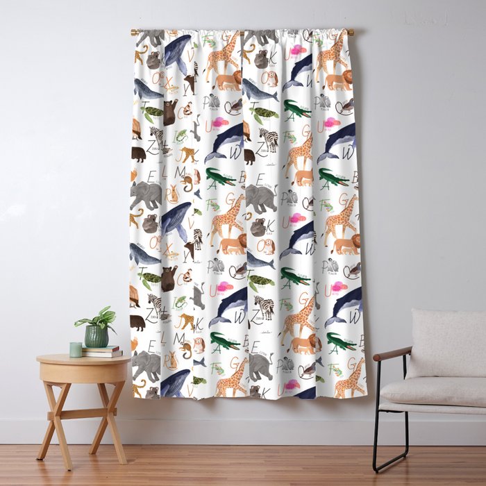 Animal Alphabet Window Curtain Gallery Image 1