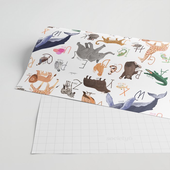 Animal Alphabet Wrapping Paper Gallery Image 2