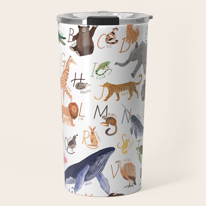 Animal Alphabet Travel Mug Gallery Image 1