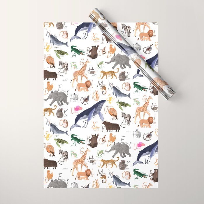 Animal Alphabet Wrapping Paper Gallery Image 1