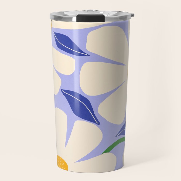 Wild Daisies - periwinkle Travel Mug Gallery Image 1