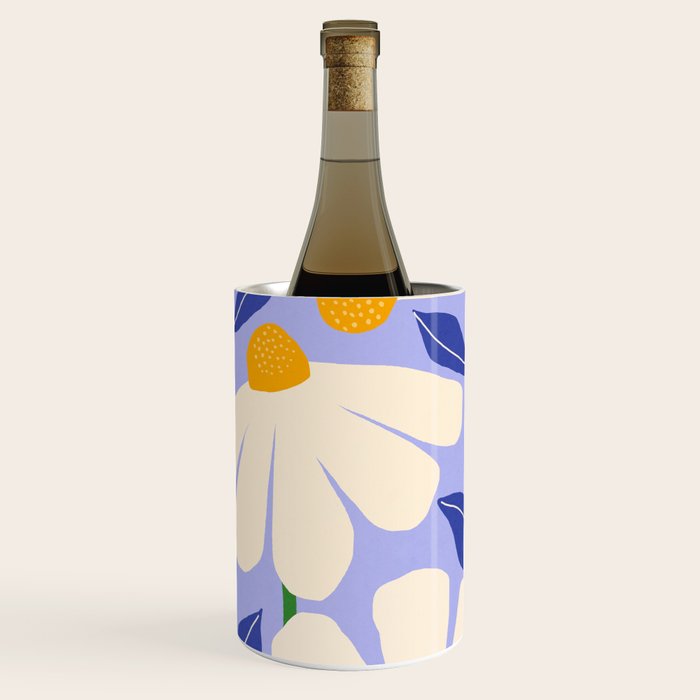 Wild Daisies - periwinkle Wine Chiller Gallery Image 2