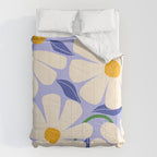 Wild Daisies - periwinkle Comforter Gallery Image 6