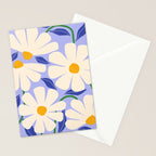 Wild Daisies - periwinkle Stationery Card Gallery Image 2
