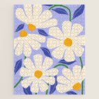 Wild Daisies - periwinkle Jigsaw Puzzle Gallery Image 1