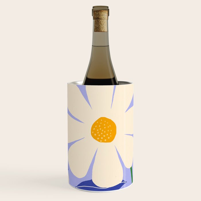 Wild Daisies - periwinkle Wine Chiller Gallery Image 3