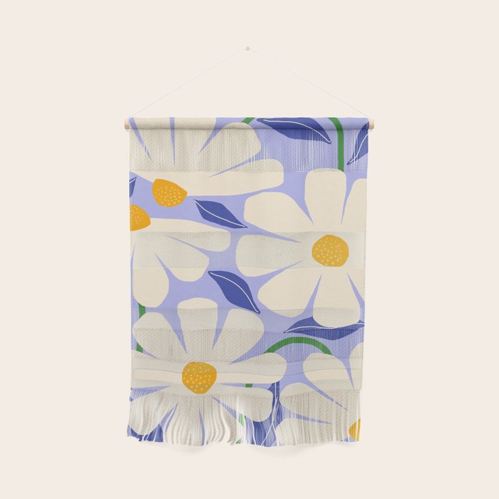 Wild Daisies - periwinkle Wall Hanging Gallery Image 1