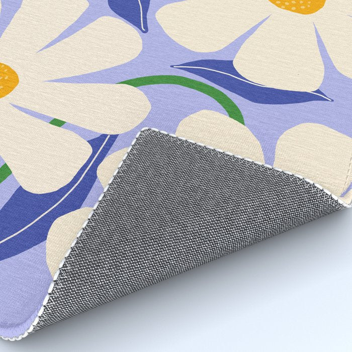 Wild Daisies - periwinkle Rug Gallery Image 4