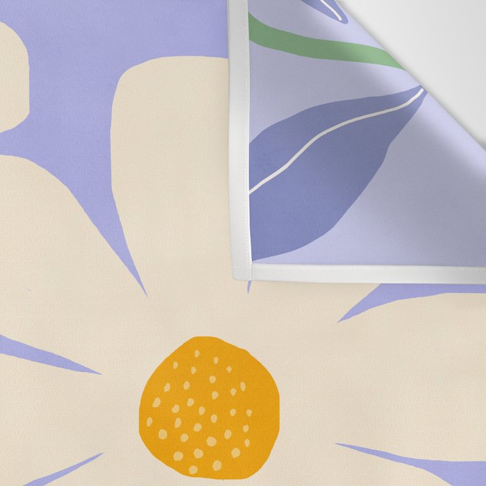 Wild Daisies - periwinkle Wall Tapestry Gallery Image 3
