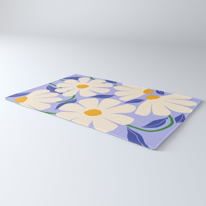 Wild Daisies - periwinkle Rug Gallery Image 3