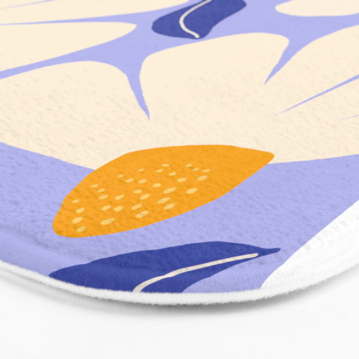 Wild Daisies - periwinkle Bath Mat Gallery Image 3