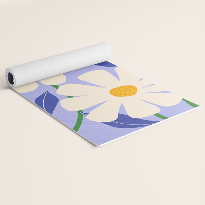Wild Daisies - periwinkle Yoga Mat Gallery Image 2