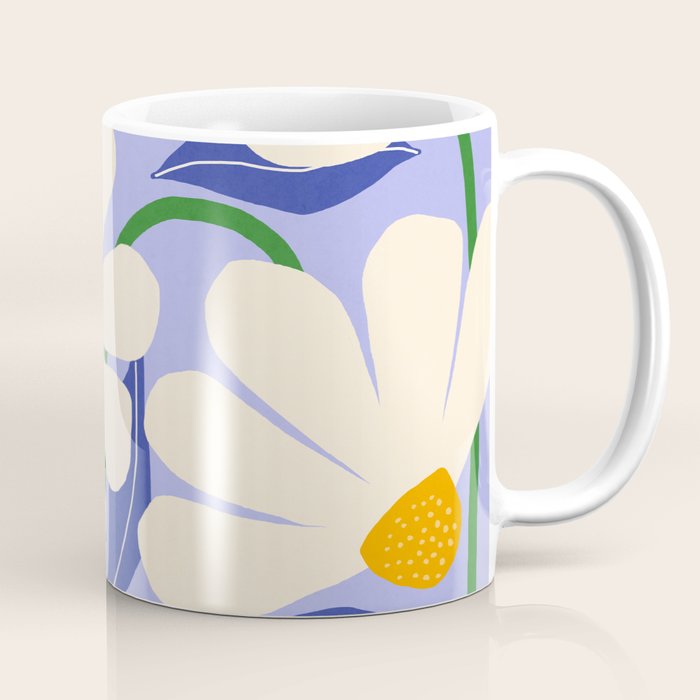 Wild Daisies - periwinkle Coffee Mug Gallery Image 1