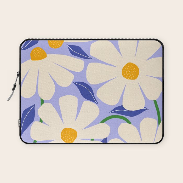 Wild Daisies - periwinkle Laptop Sleeve Gallery Image 1