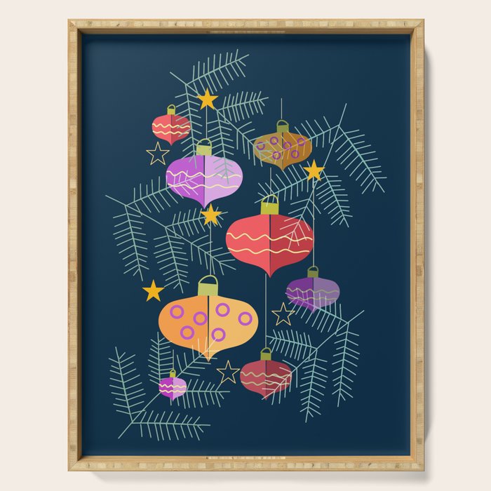 Christmas Decorations Serving Tray Gallery Image 1