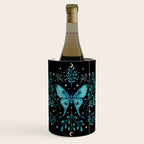 Mystical Luna Moth - Turquoise Wine Chiller Gallery Image 1