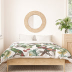 Tropical Vintage Floral and Fauna Duvet Cover Gallery Image 3