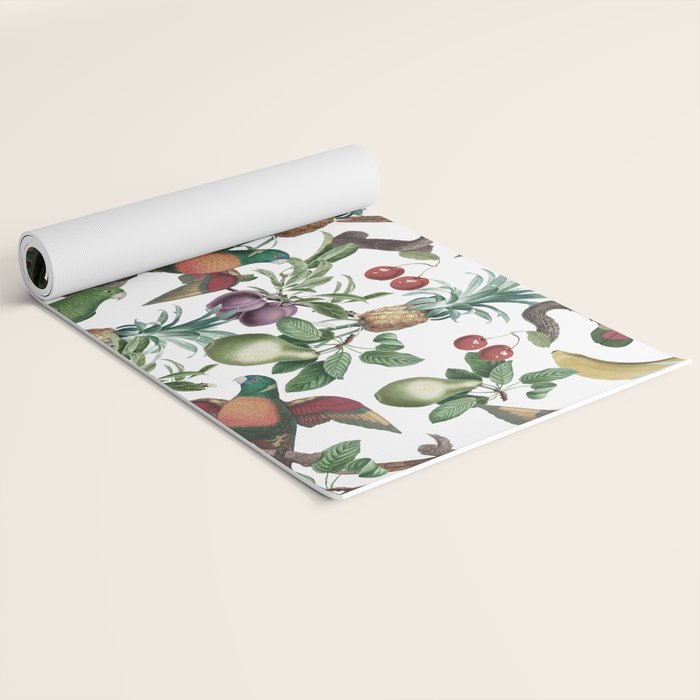 Tropical Vintage Floral and Fauna Yoga Mat Gallery Image 2