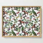 Tropical Vintage Floral and Fauna Serving Tray Gallery Image 1