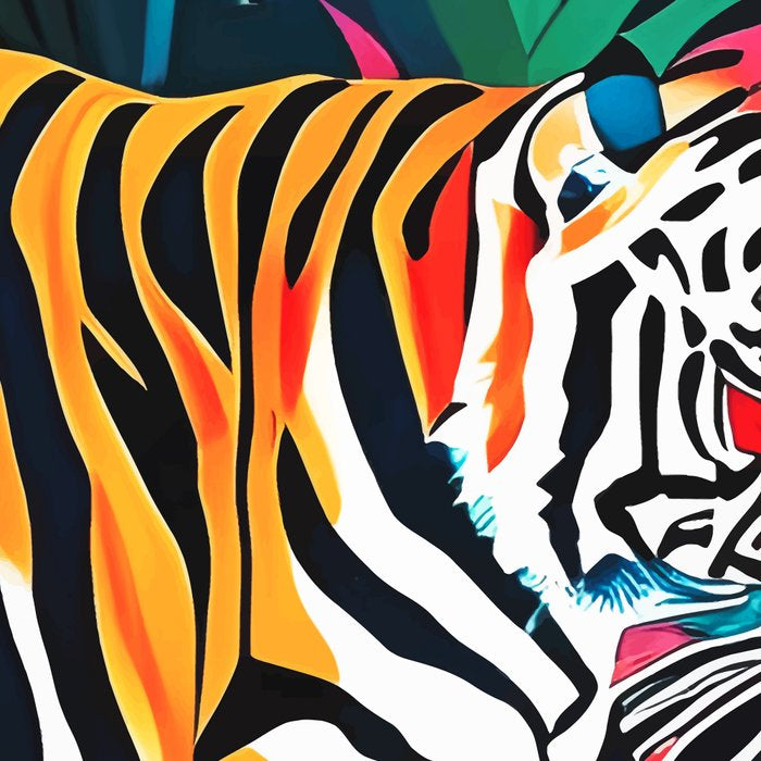 The Tigress, Fearless Wild Animal Tropical Jungle, Multicolor Cat Confidence Peaceful Calm Bohemian Eclectic Coffee Mug Gallery Image 2