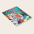 The Tigress, Fearless Wild Animal Tropical Jungle, Multicolor Cat Confidence Peaceful Calm Bohemian Eclectic Notebook Gallery Image 2