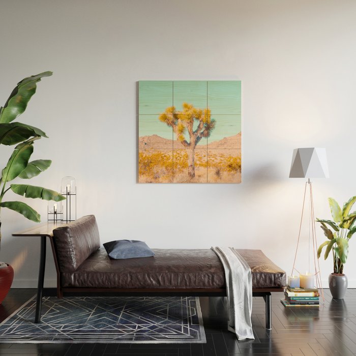 Vivid Desert - Joshua Tree Cactus Wood Wall Art Gallery Image 2